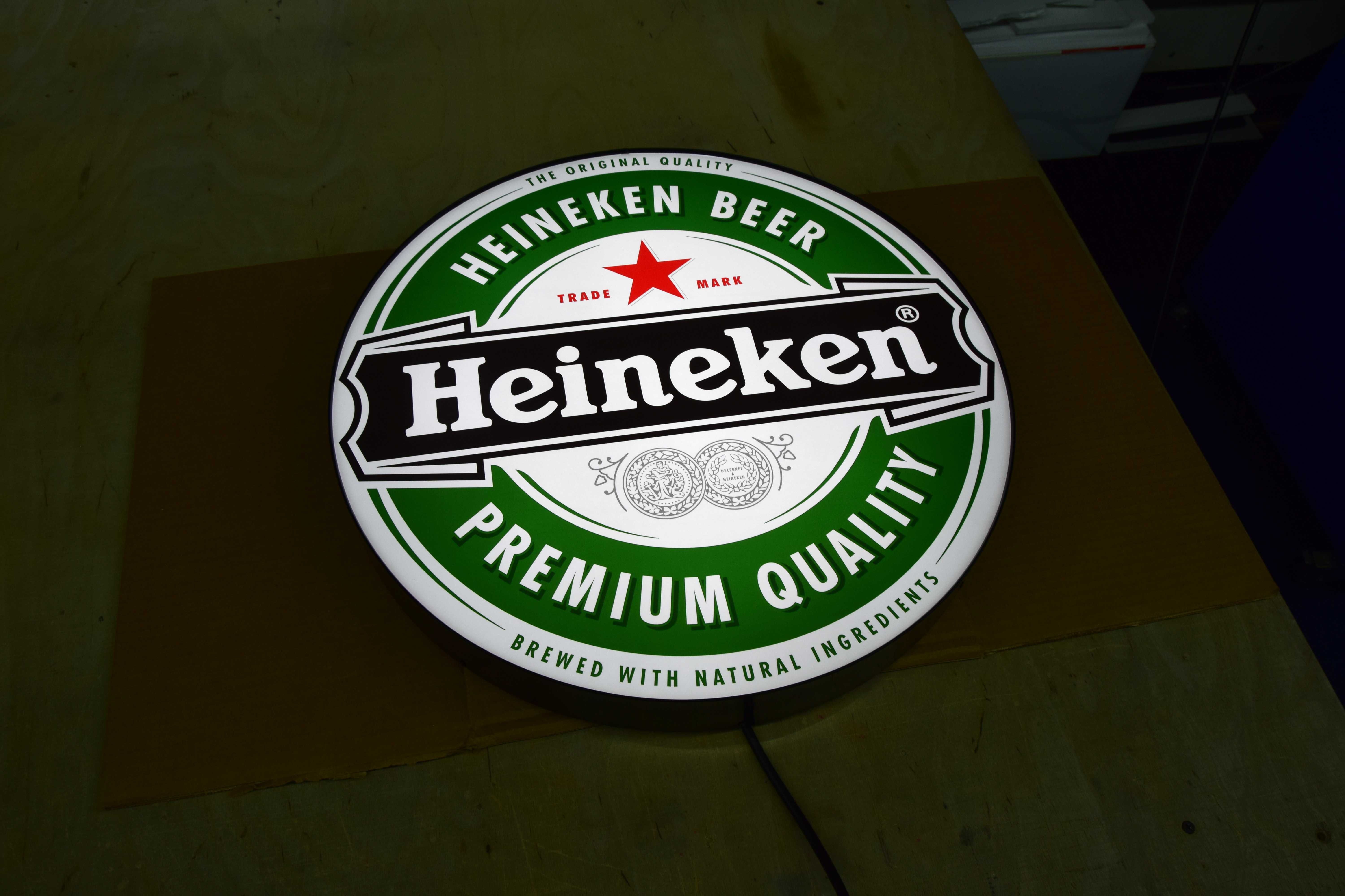 LED Neon Heineken, Logo, Reklama, Baner, Kaseton, Szyld