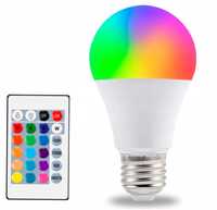 Żarówka Led RGB kolorowa 16 kolorów E27 3W + pilot