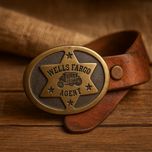 Vintage pasek Wells Fargo – styl western / szeryf / retro USA