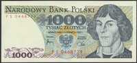 Polska 1000 złotych 1982 - Kopernik - FS - stan bankowy UNC