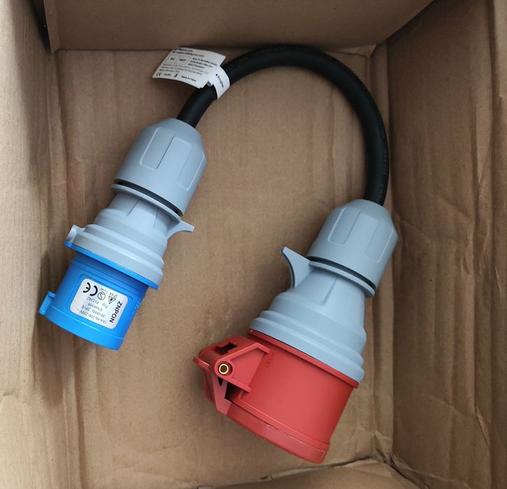 Zestaw 3 adapterów przejściówek do zasilaczy samochodów elektrycznych