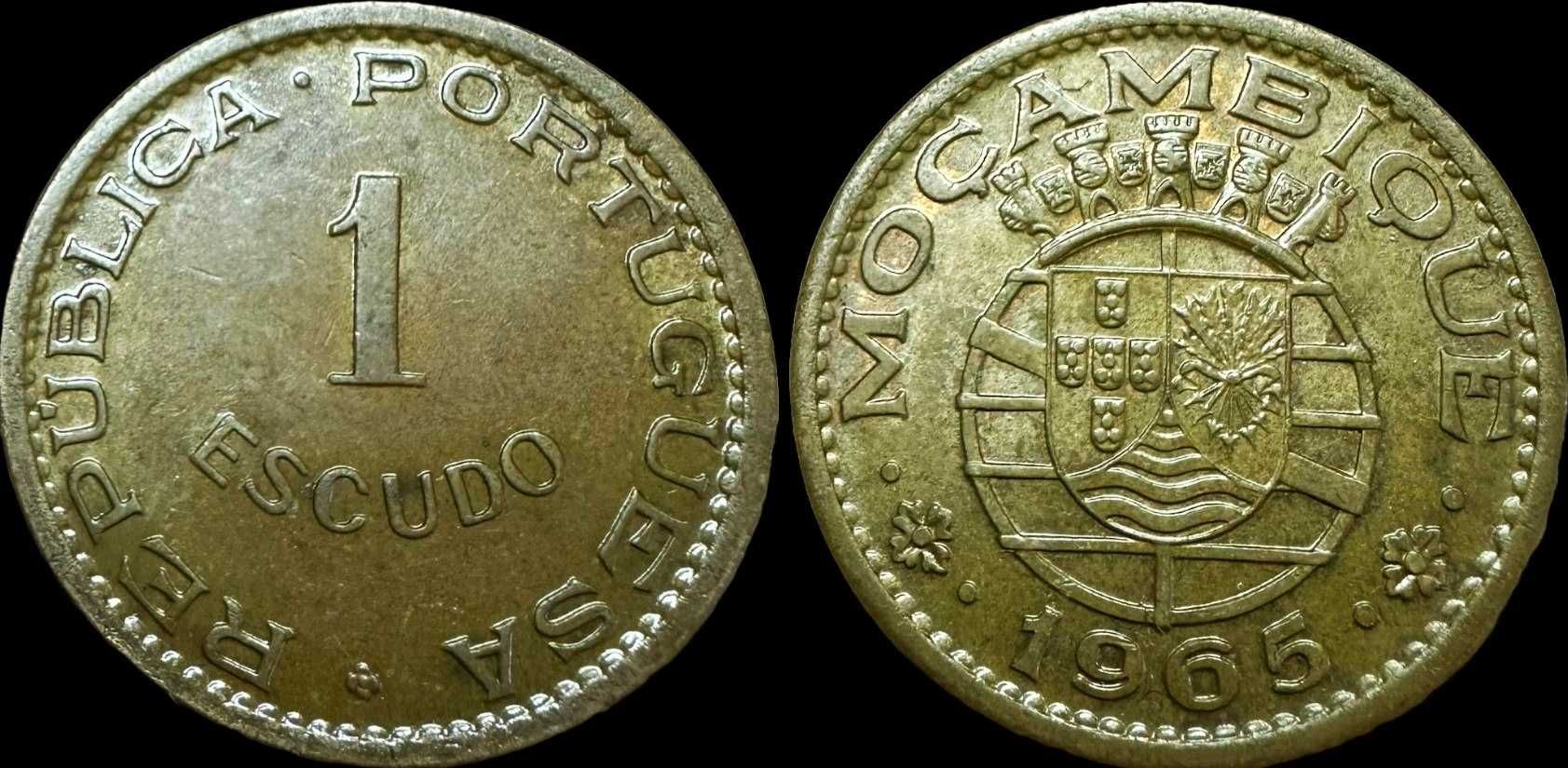 Moeda de 1 Escudo - 1965 - Moçambique