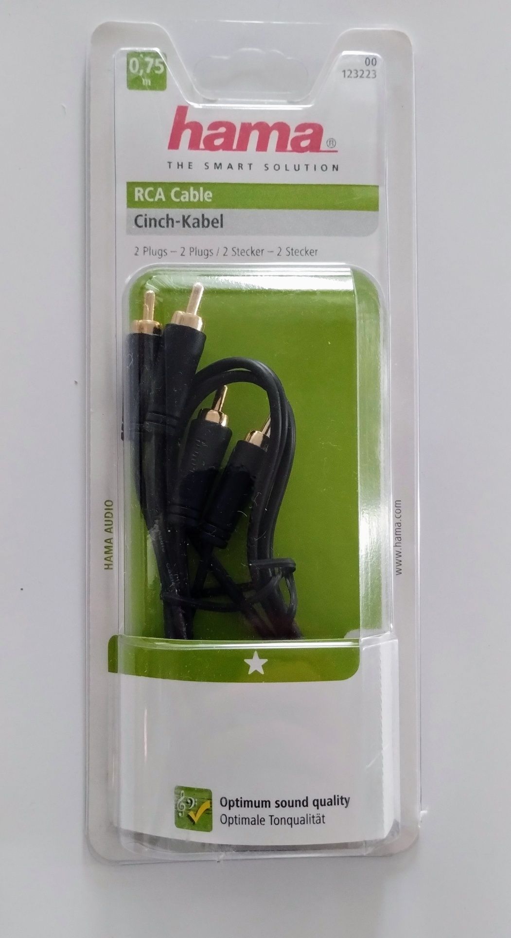 Przewód kabel Cinch 2 cinch - 2 cinch pozłacane Hama