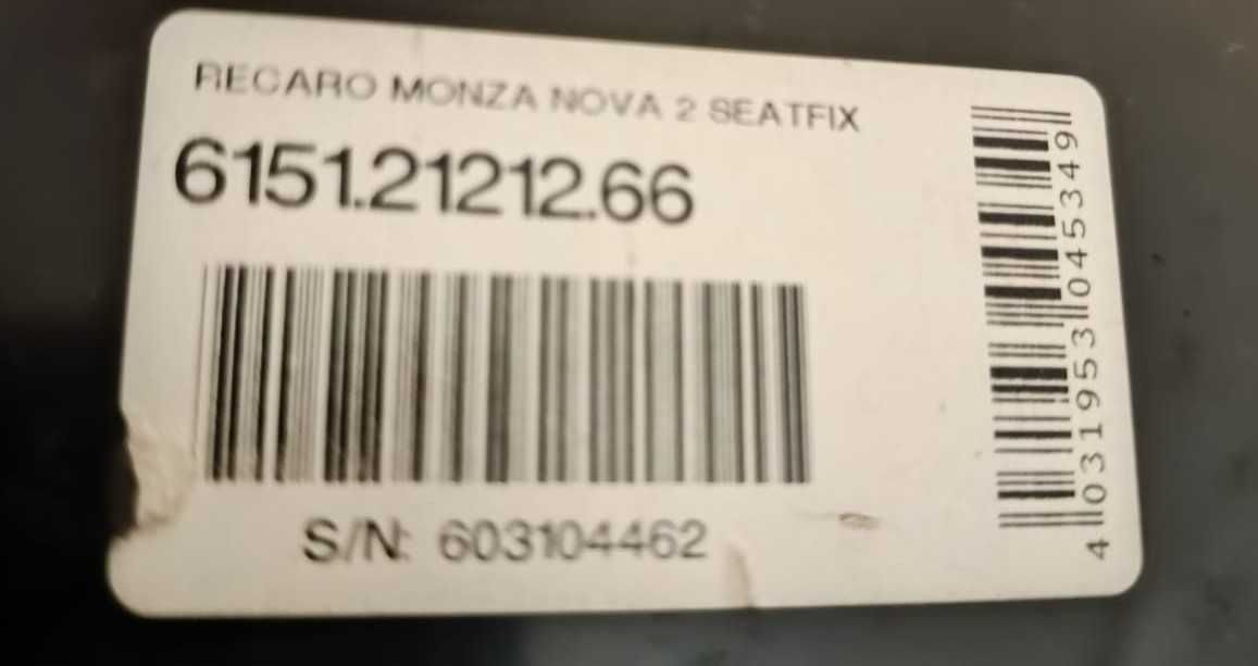 Fotelik samochodowy RECARO MONZA NOVA 2 SEATFIX