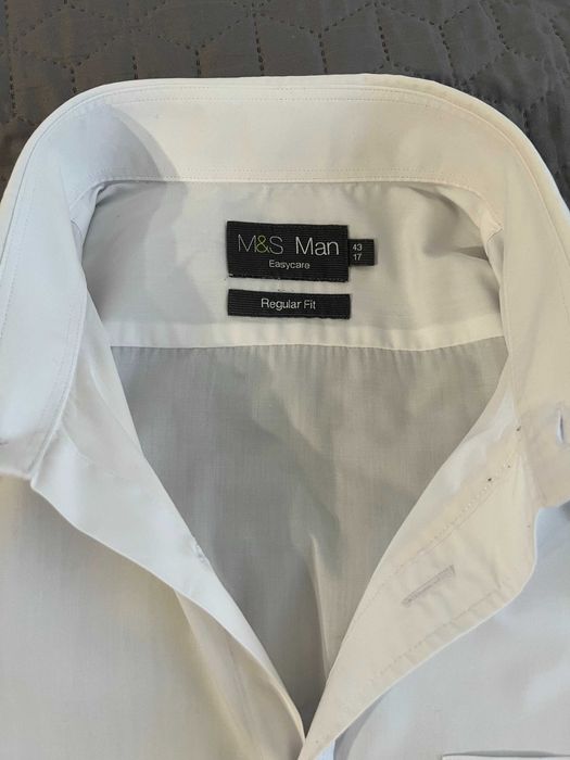 Biała koszula męska - M&S Man - 43 - bardzo dobry stan