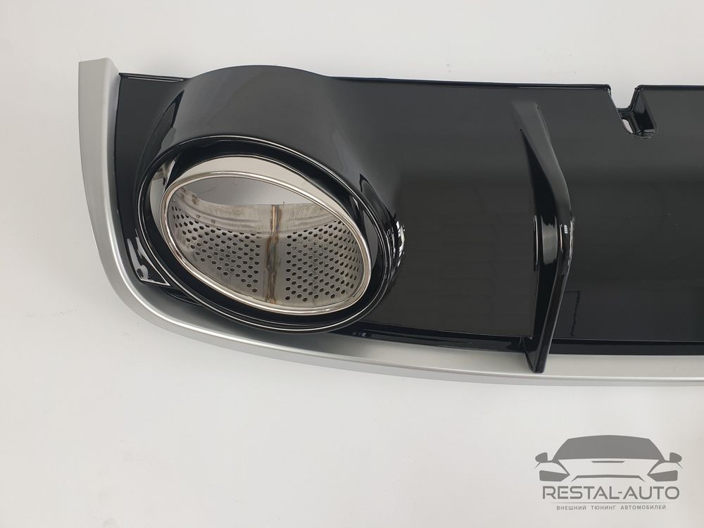 Диффузор в стиле RS Audi A4 B8 2011-2015 Черный с серой новый