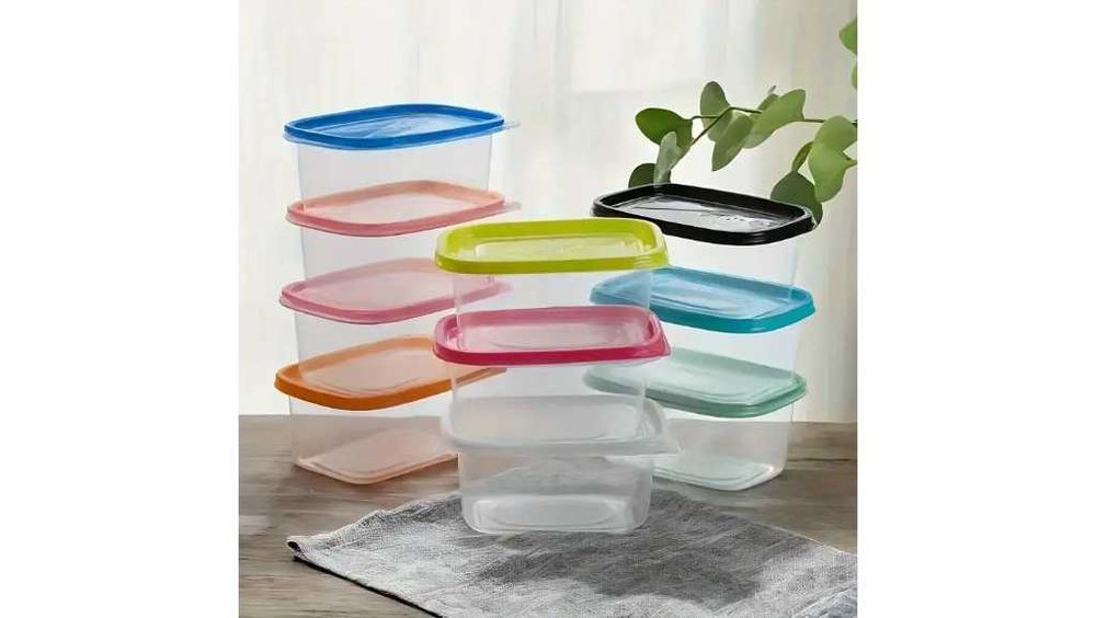 Pojemniki plastikowe do przechowywania żywności 10 SZT