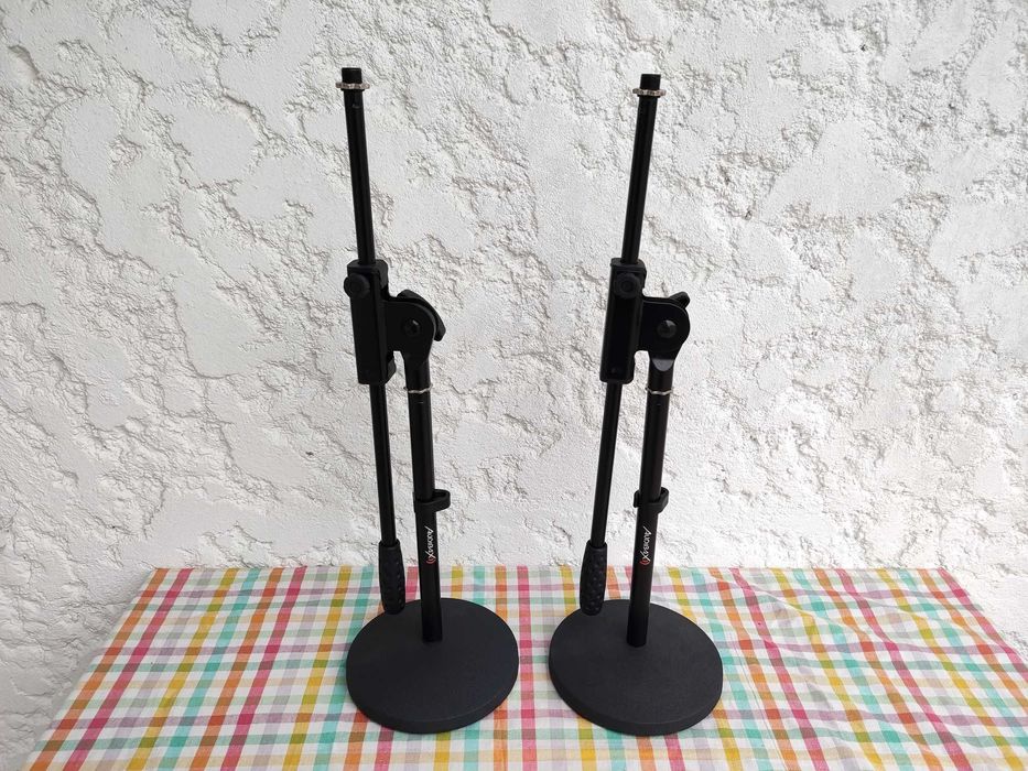 2 Suportes Microfone Audibax MS-044B Novos