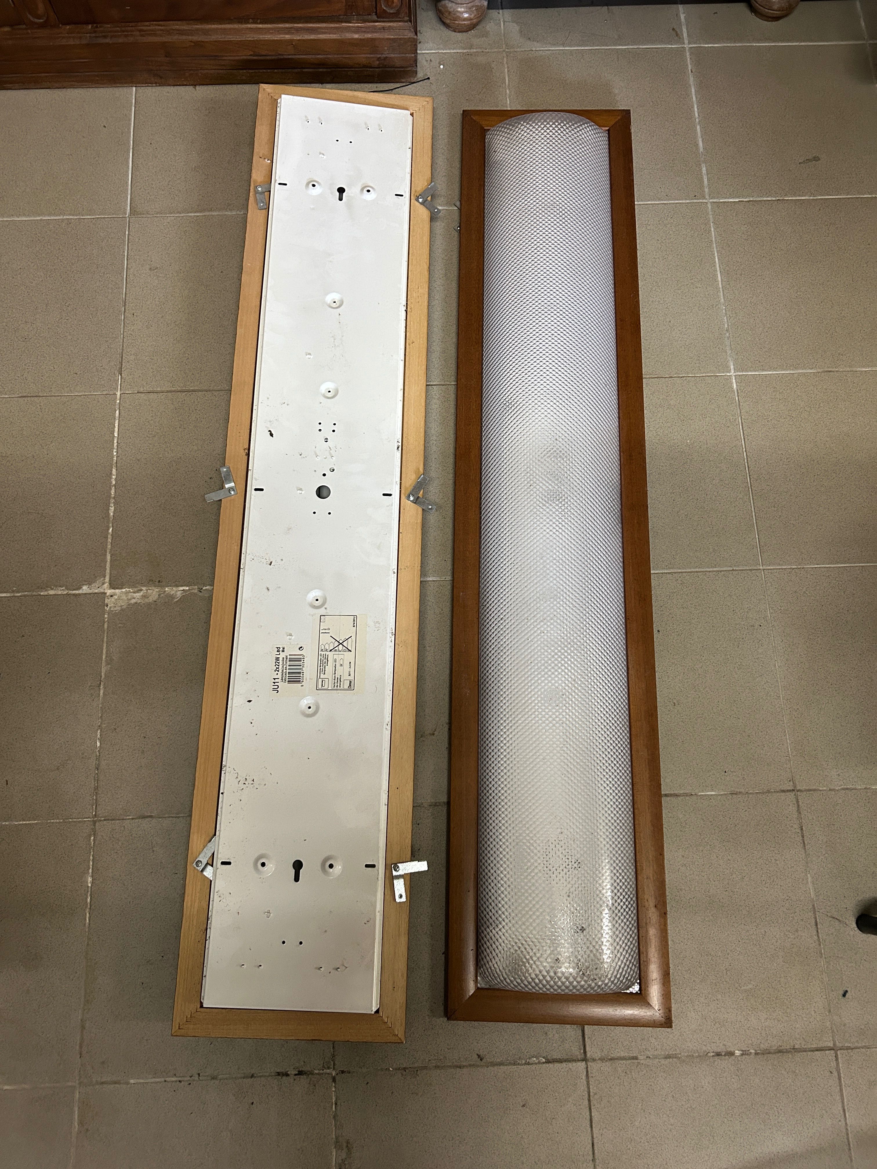 2 Candeeiros linear / iluminaria teto