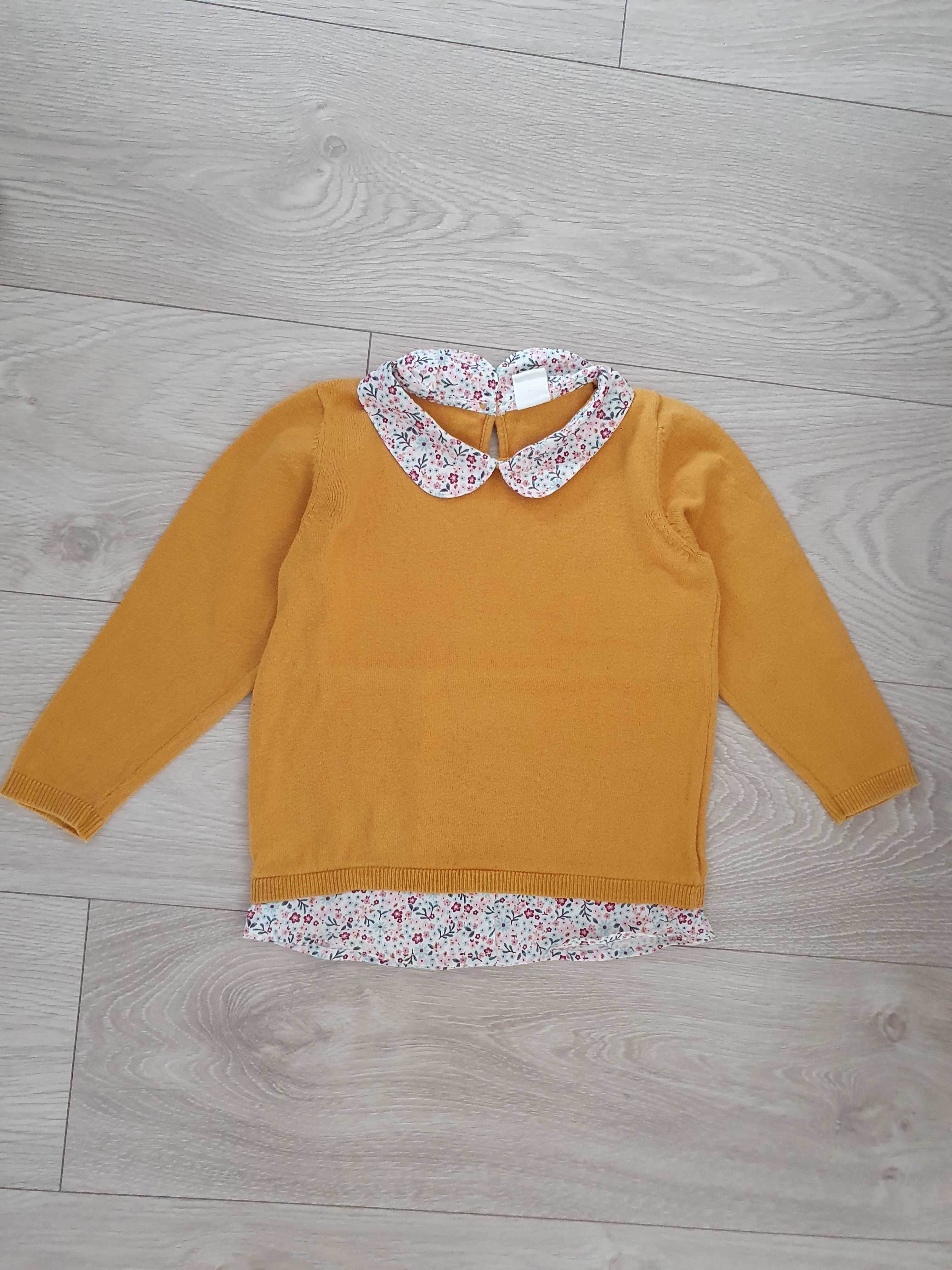 Sweter sweterek H&M 98 musztardowy stan idealny