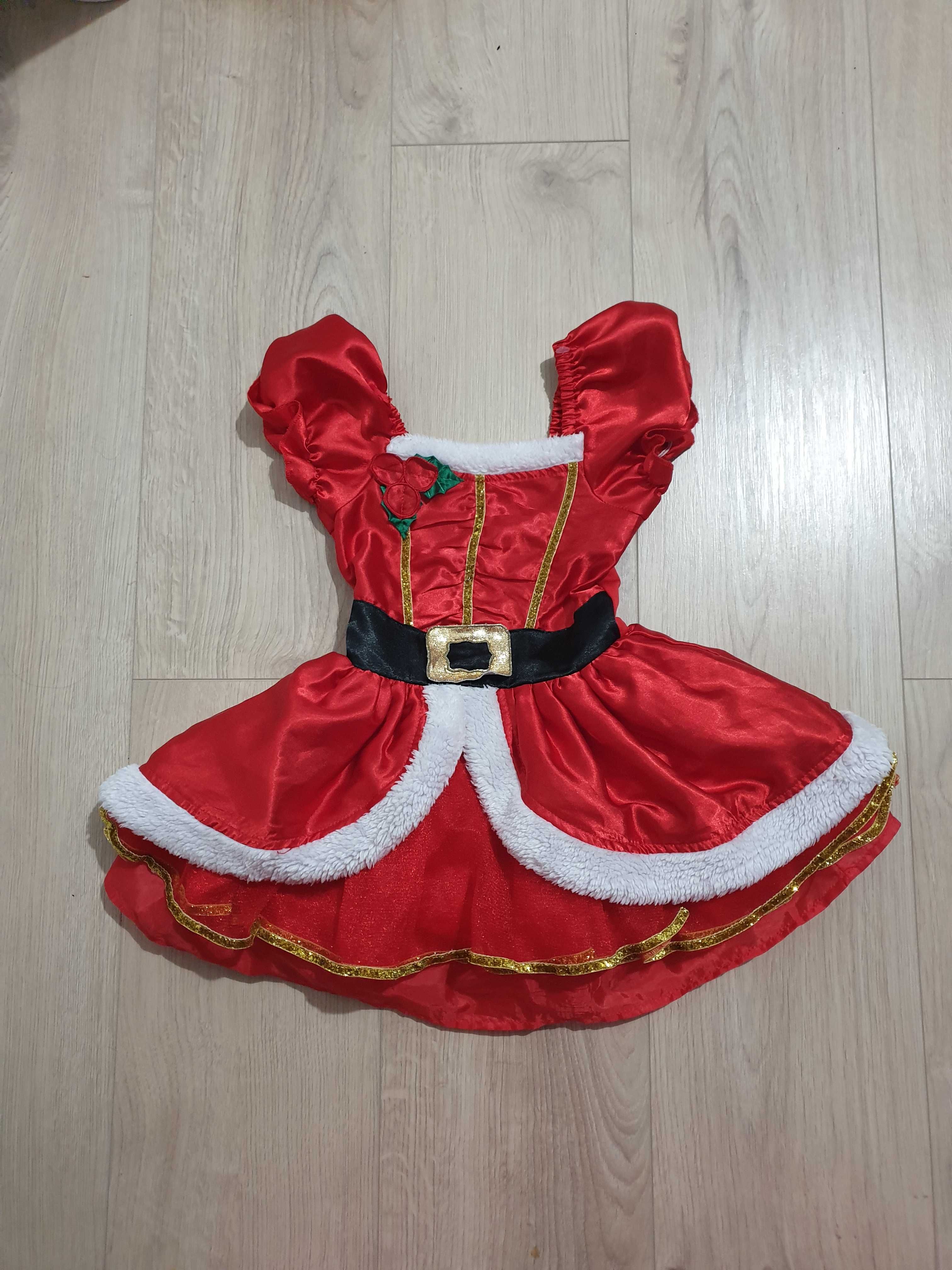 Sukienka 98 Mikołajowa mikołajkowa, 2-3 lata karnawałowa kostium bal