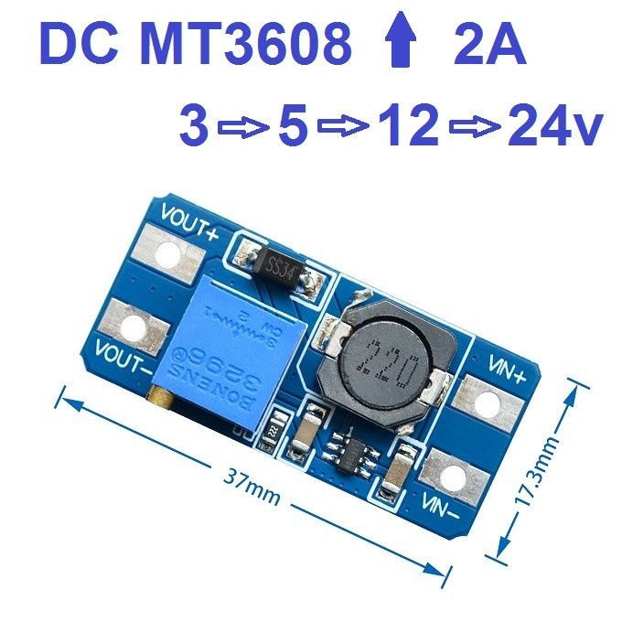 Підвищувальний перетворювач напруги MT3608 DC-DC