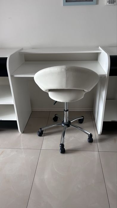 Biurko biale duze 173x55x90 z szufladami