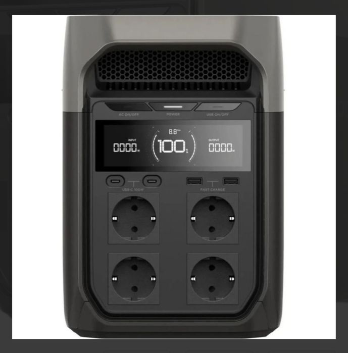 Зарядна станція EcoFlow Delta 3, 1800 Вт, 1024 Вт*год