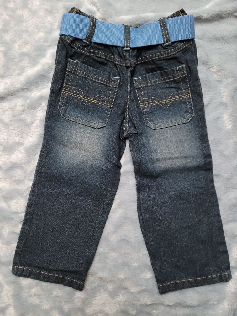 Spodnie jeansy granatowe chłopięce 2/3 lata