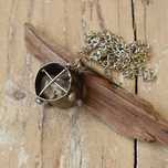 Wisior/ naszyjnik z oksydowanej alpaki i cytrynu /2/ handmade