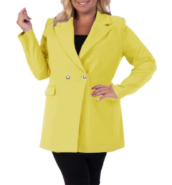 nowy elegancki żakiet marynarka damski złote guziki plus size 4xl 5xl