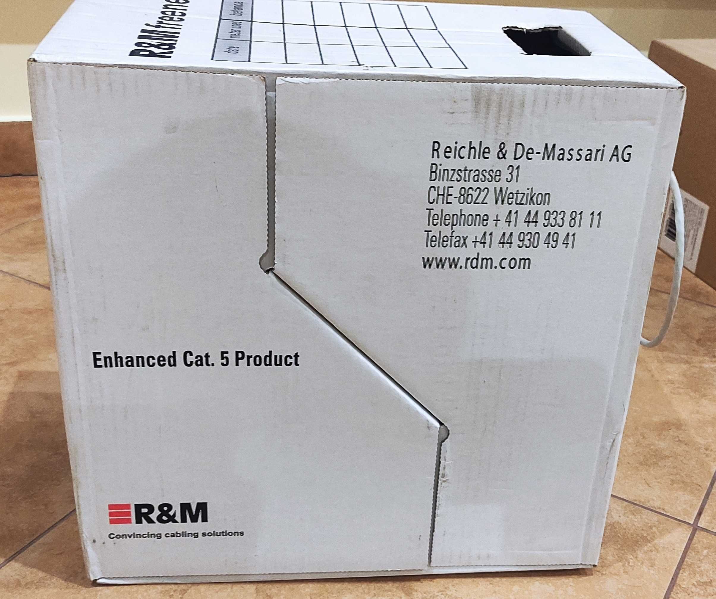 Кабель UTP R&M (Reichle & De-Massari), R35291, кат.5E, PVC