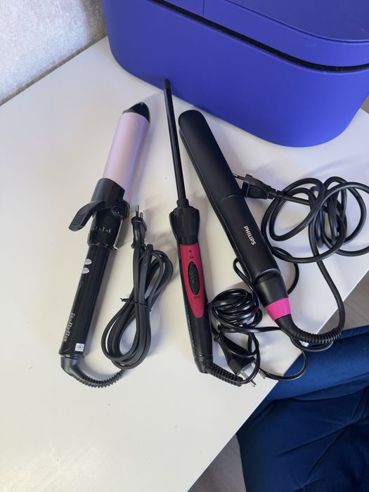 Набір приладів для укладки волосся: плойка Babyliss, Philips, стайлер
