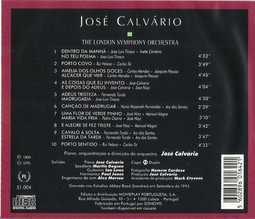 José Calvário - The London Symphony Orchestra