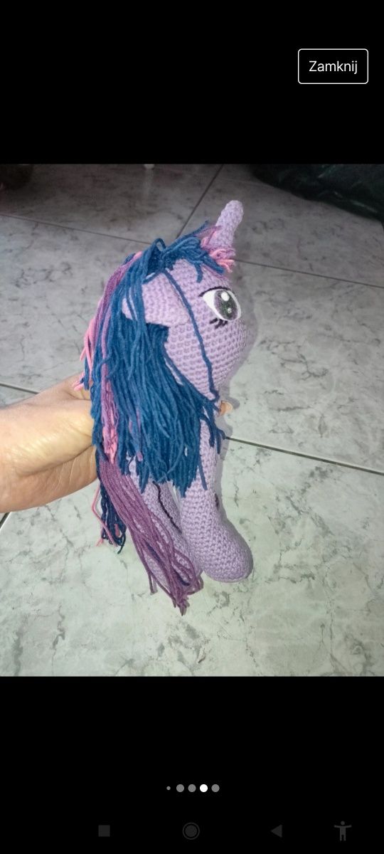 Szydełkowy jednorożec my little pony// ręcznie robiony // wyjątkowy pr
