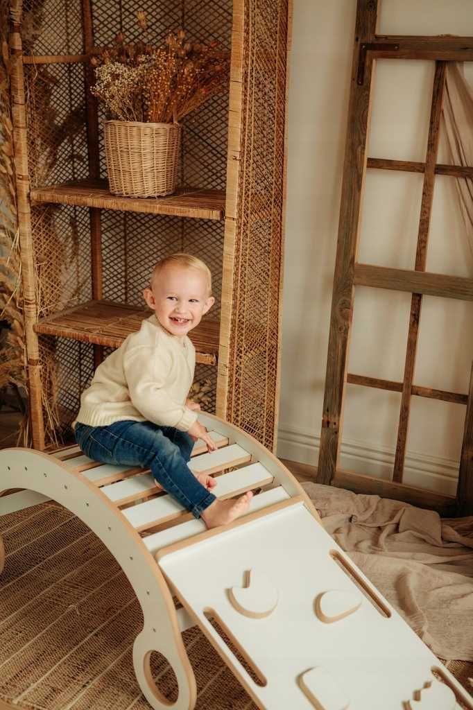 OKAZJA Bujak Montessori Zestaw+Ścianka+Zjeżdżalnia+Poduszka CERTYFIKAT