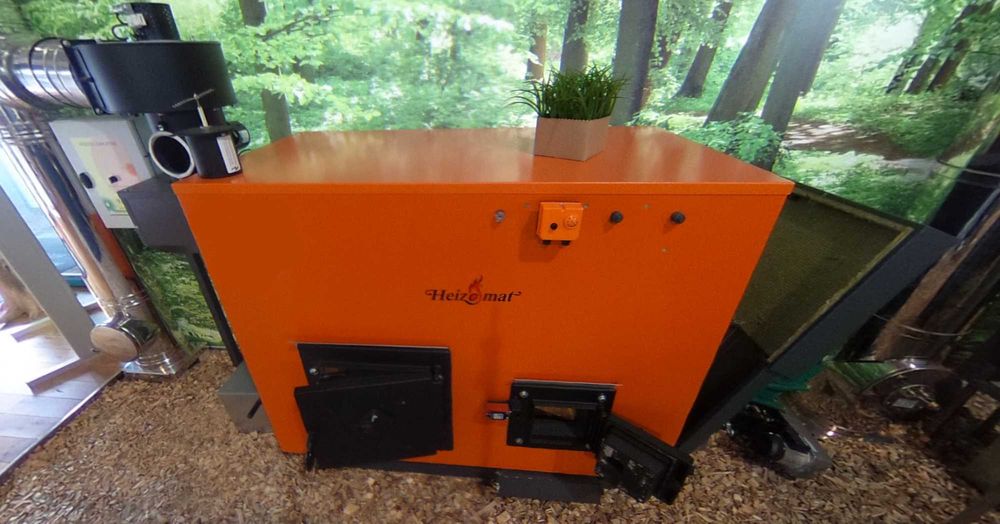 HEIZOMAT Piec na Trociny Zrębki Owies Pestka Wióra inne Biomasy 60 kw