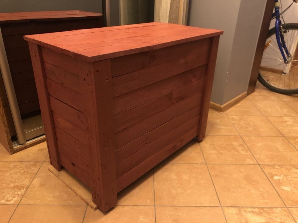 Drewniana skrzynia kufer, stolik na balkon, do ogrodu, garażu