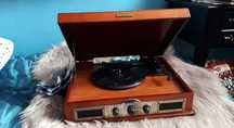 Gramofon Hyundai RT 910 model Hyundai retro SF vintage retro drewno