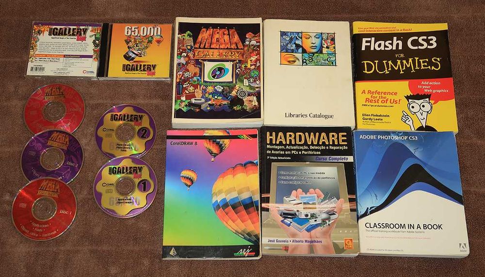 Livros Hardware, Software, Flash, Corel Draw, Mega imagens + CDS