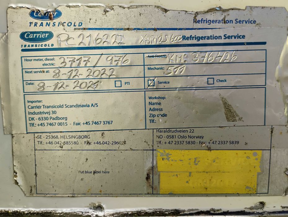 Agregat chłodniczy Xarios Carrier 600 r. 2012