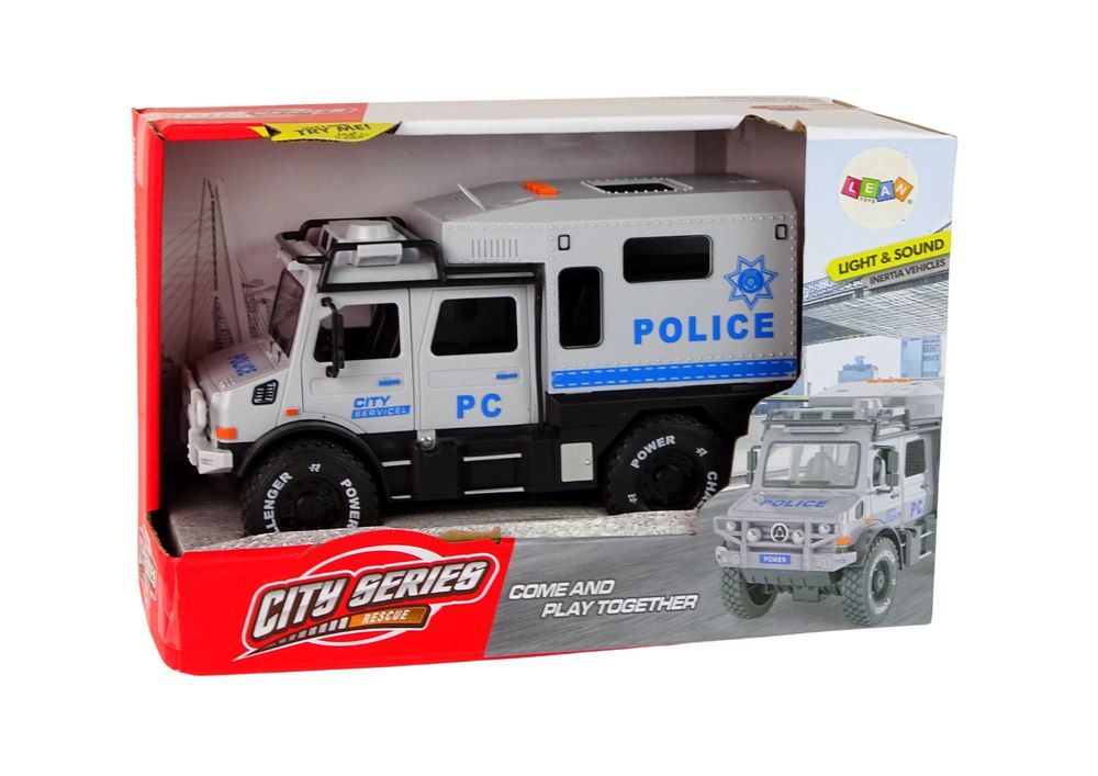 Pojazd Terenowy Policja Siwy Otwierane Drzwi Dźwięk Światła
