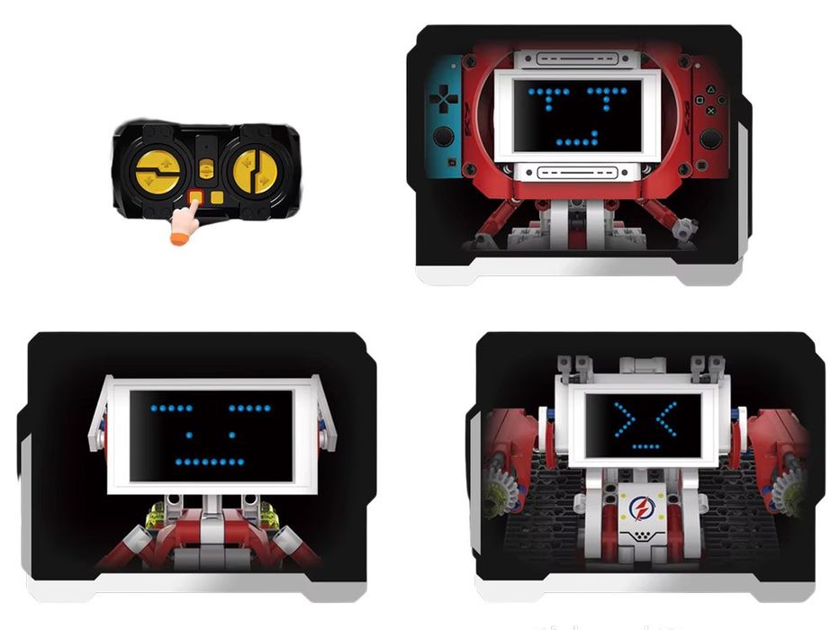 Klocki Techniczne Robots Pro 5w1 Zestaw z Pilotem i Ekranem LED