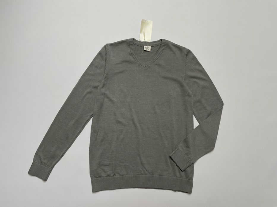 152 158 DeFacto szary cienki sweter sweterek elegancki na święta grey