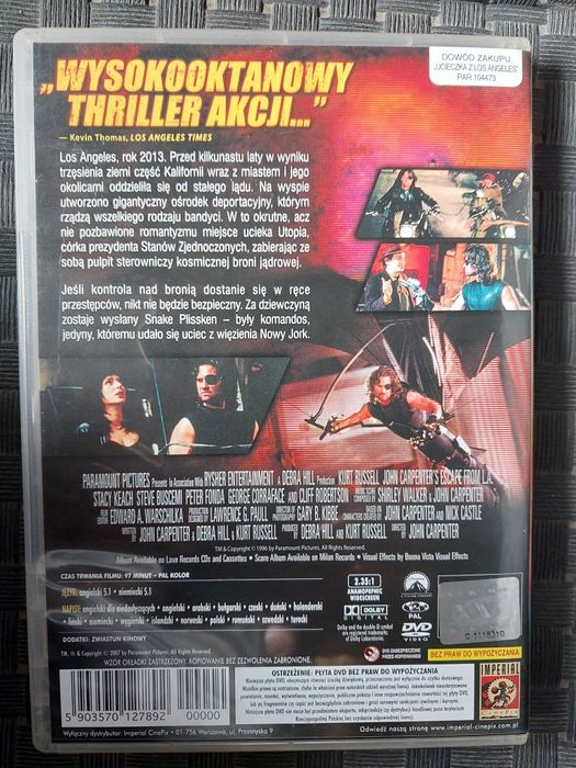 Ucieczka z Los Angeles DVD