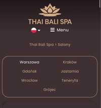 Masaż tajski | balijski THAI BALI SPA 50%