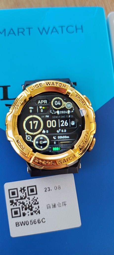 Smartwatch Lige nowy czarno złoty