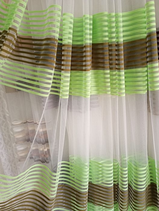 Тюль, фатин зі смужками