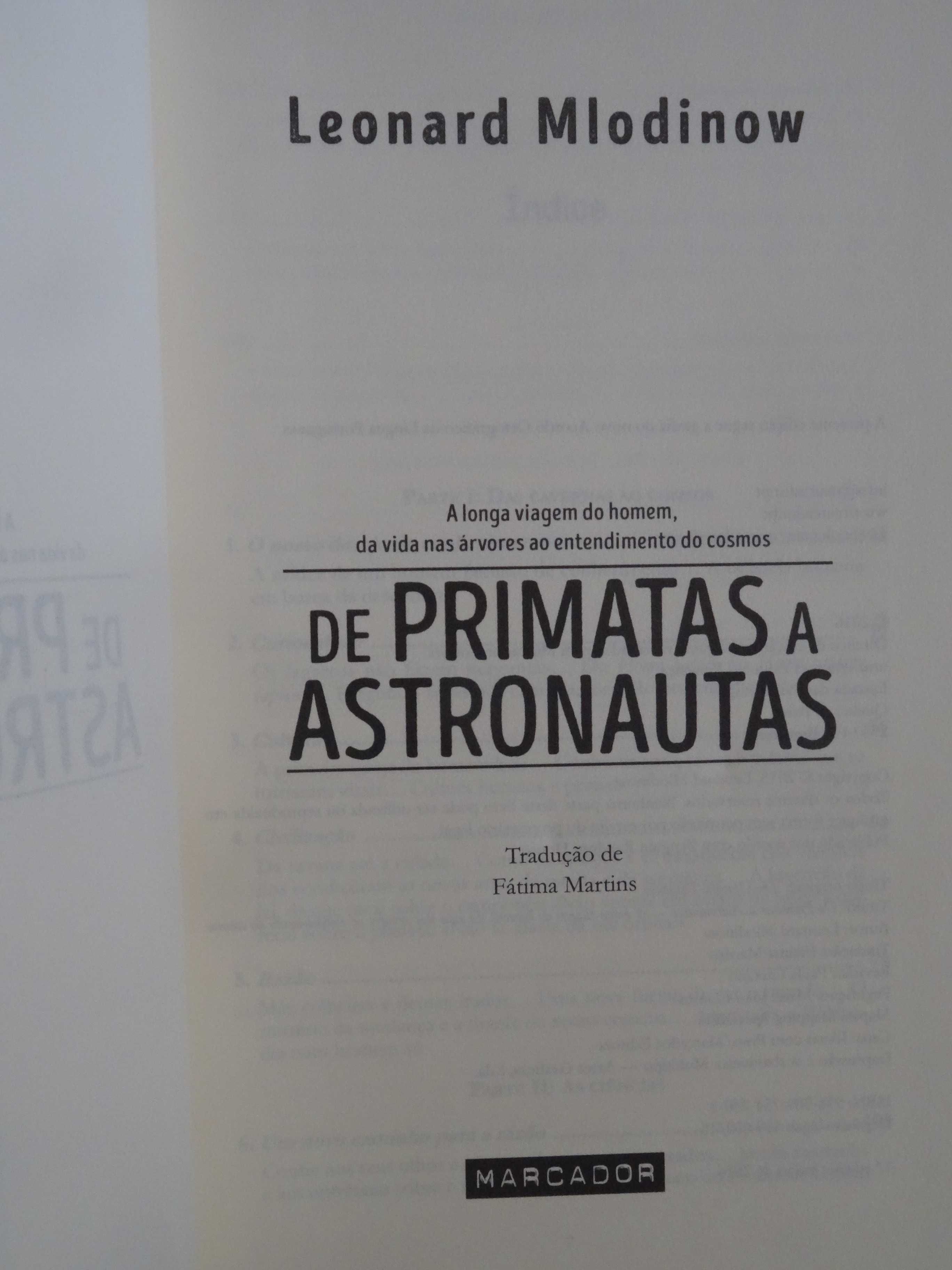 De Primatas a Astronautas de Leonard Mlodinow - 1ª Edição