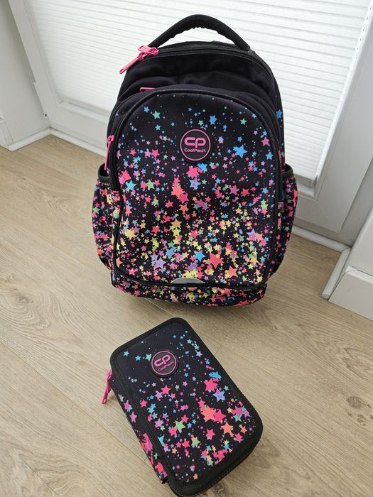 Plecak Coolpack czarny w gwiazdki + piórnik
