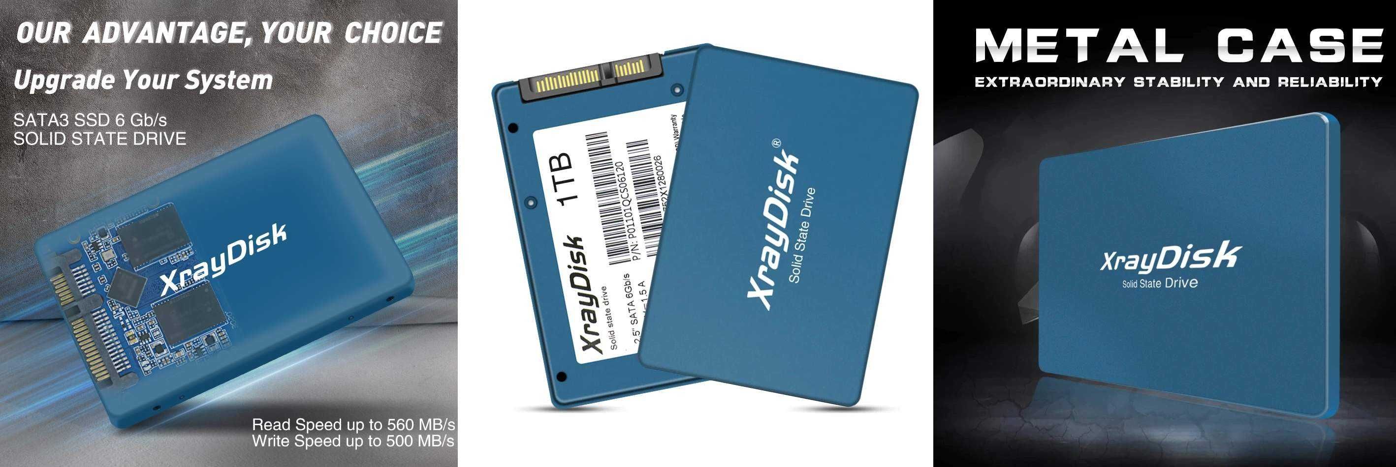 Диск SSD 1 Tb Тб SATA XrayDisk M.2 Puskill M2 NVMe PCIE 3 НОВЫЙ металл