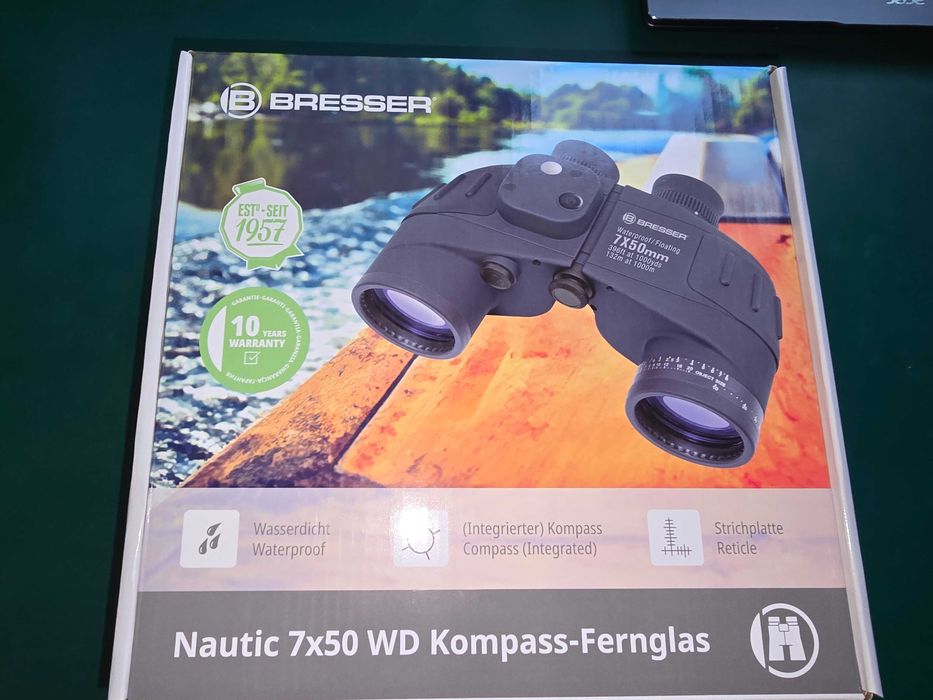 Lornetka Bresser Nautic 7X50 Wd/Kmp  Niebieski, 50 mm