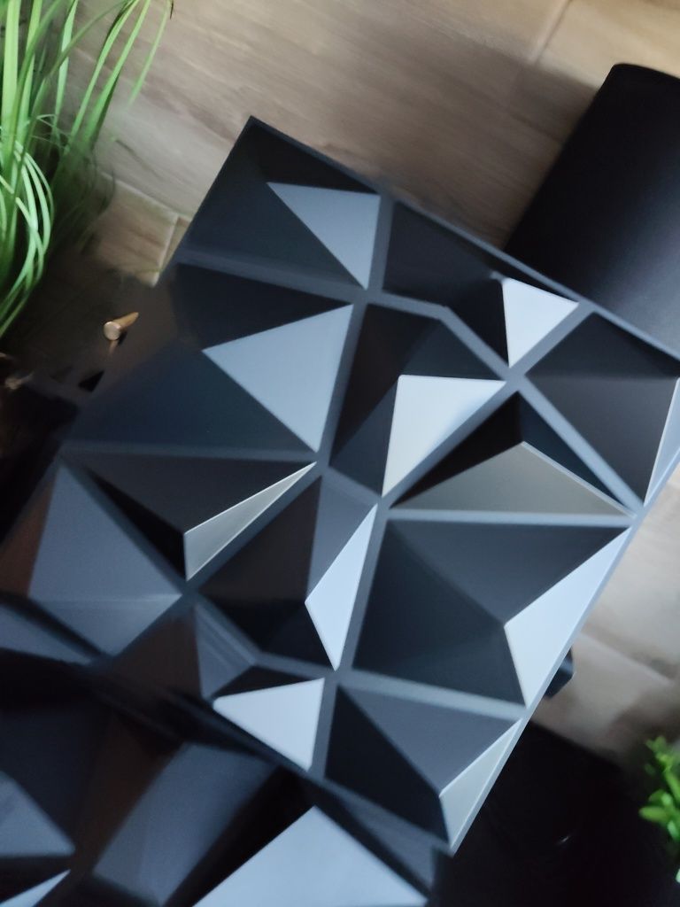 20 szt Kasetony panele ścienne czarne 3d