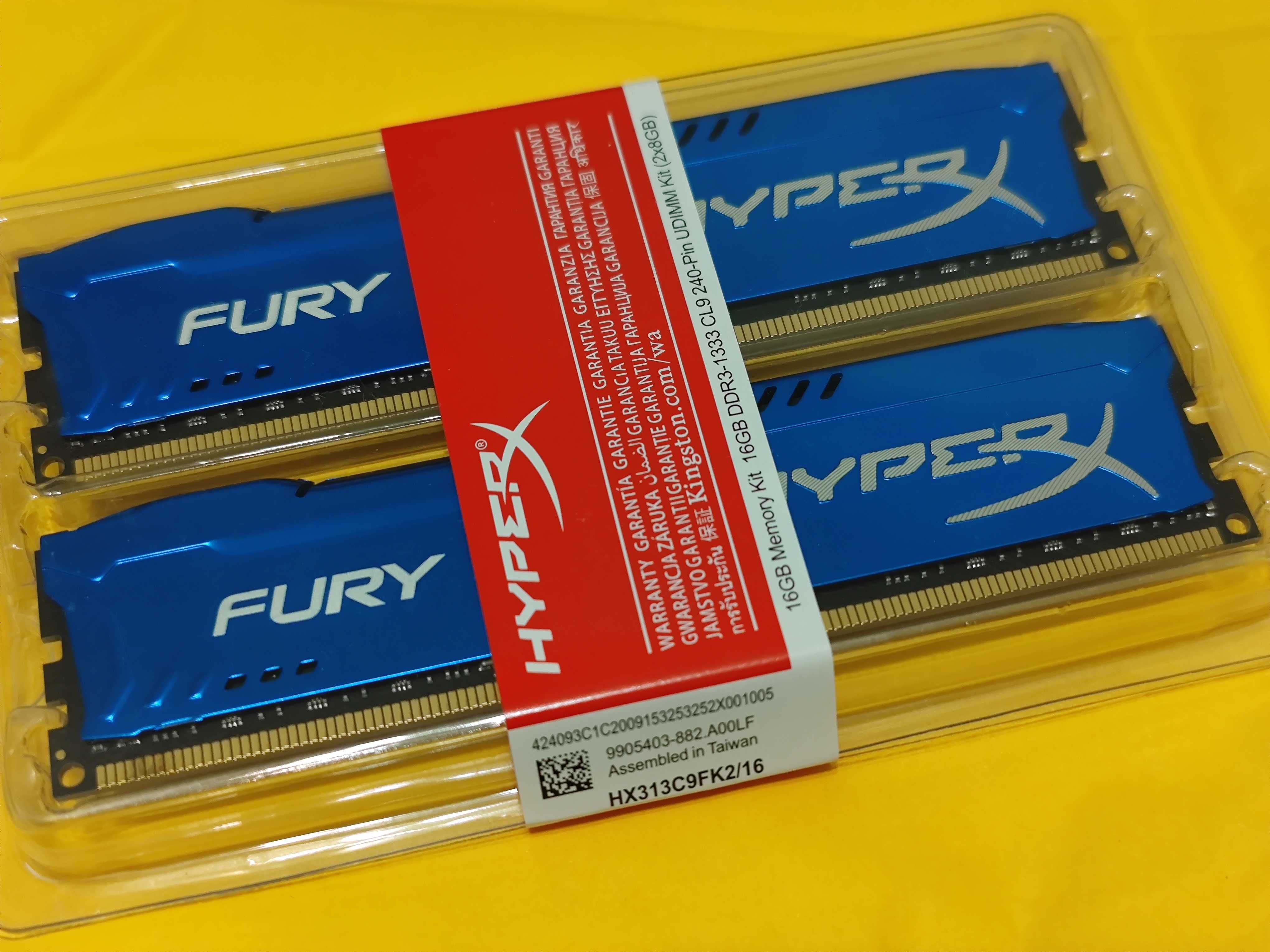 Оперативная Память HyperX 16GB (2x8GB) DDR3 1333 MHz FURY