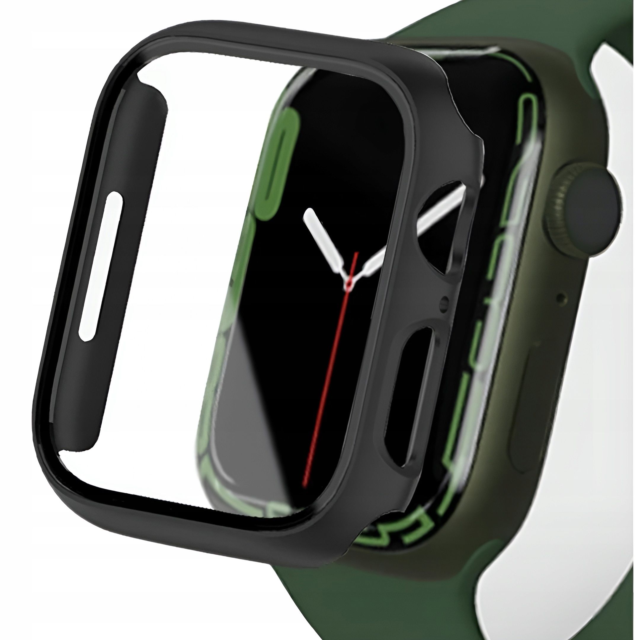 Etui + Szkło Do Apple Watch 7/8/9 45 Mm 2W1 Obudowa Nakładka Case