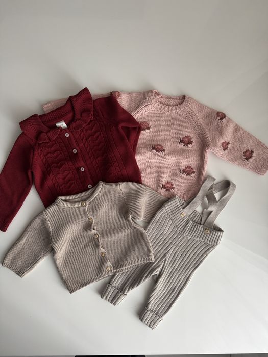 Кофтинки дівчачі 3 штуки  Н&М ZARA 68 56, 74 см та штани 56 см