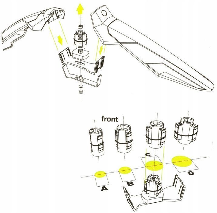 Simpla SpeedClick ADHD adapter mocowanie błotnika