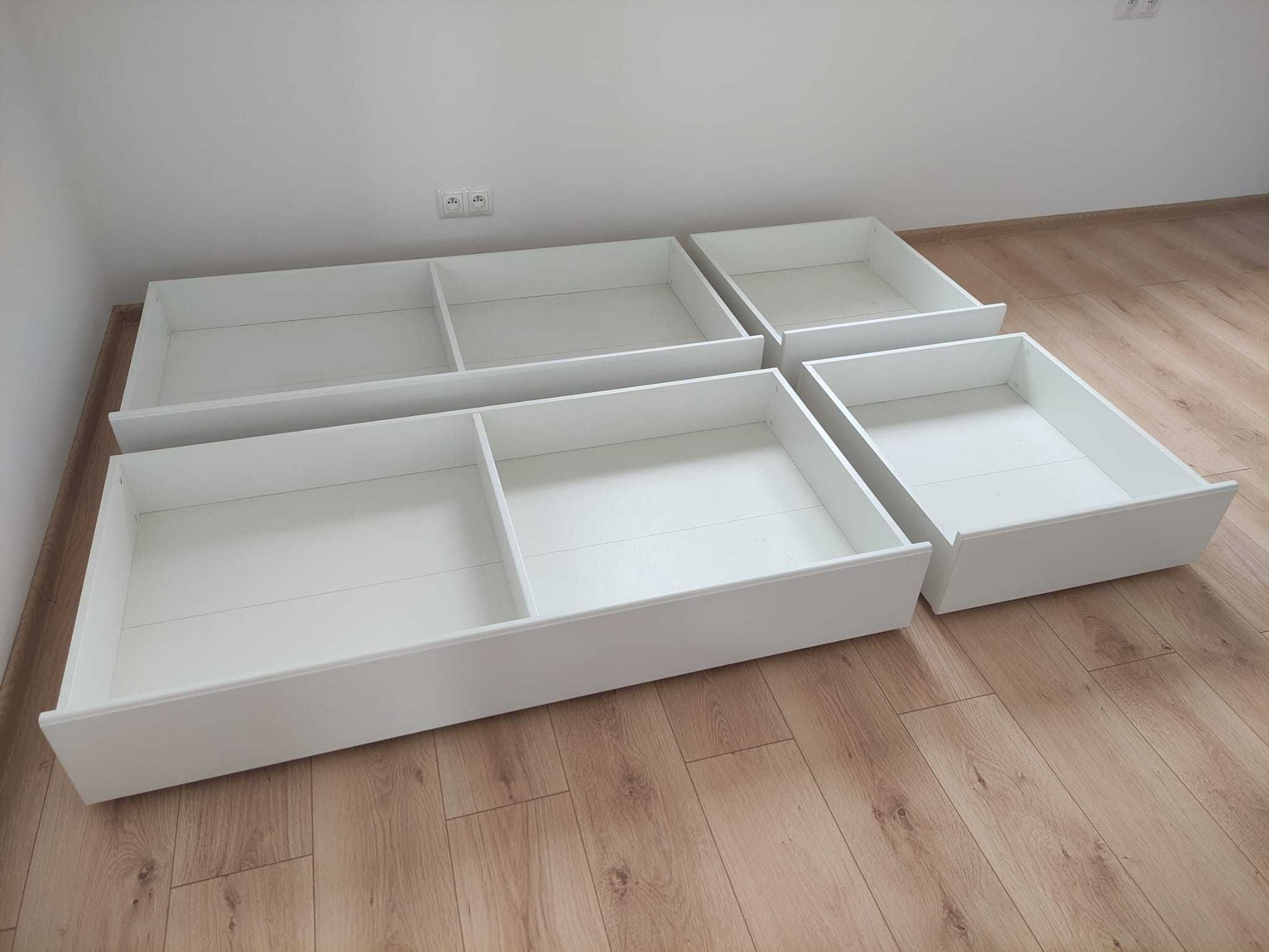 2x Szuflady pod łóżko białe Ikea