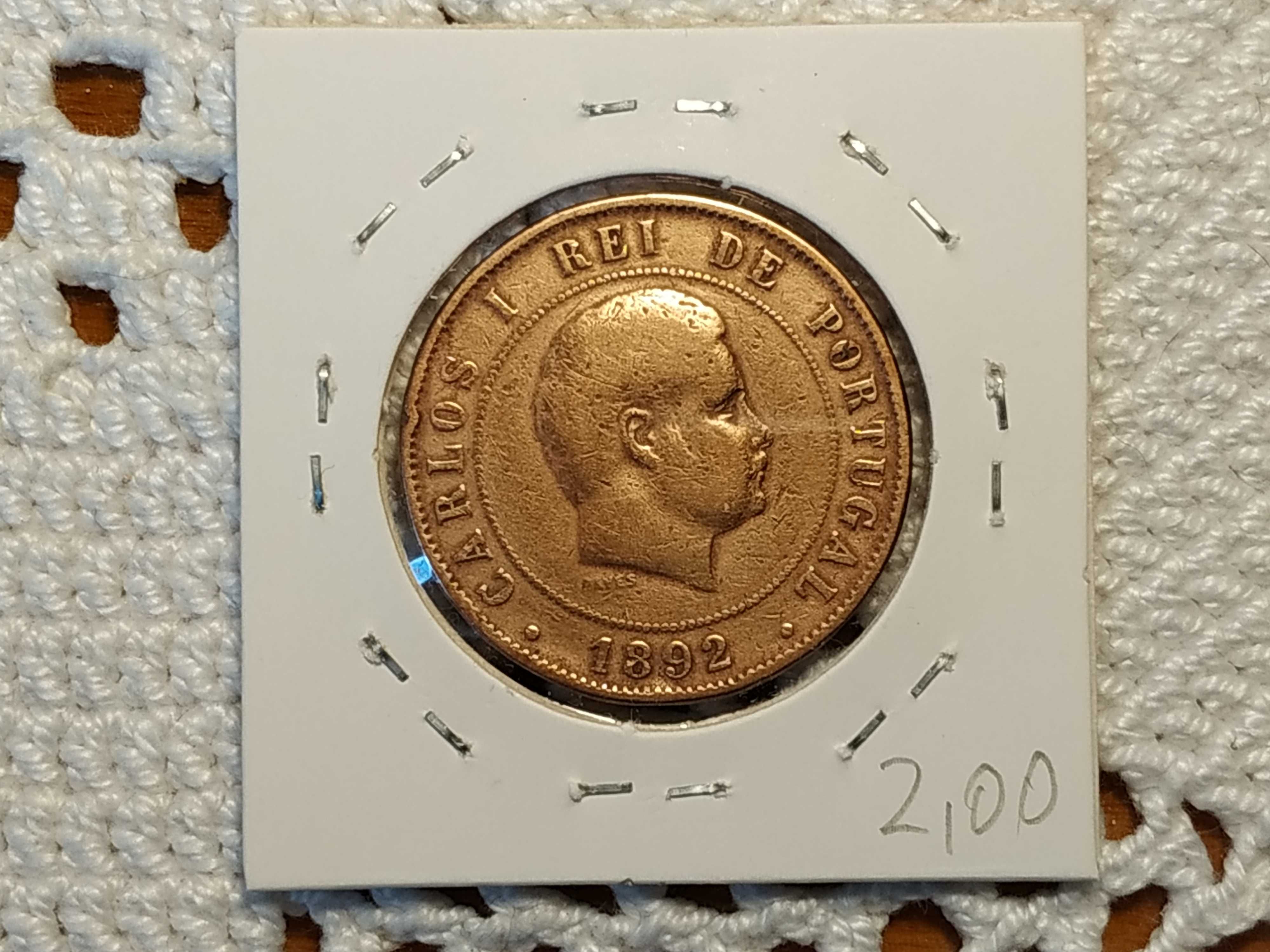 Portugal - moeda de 20 reis de 1892