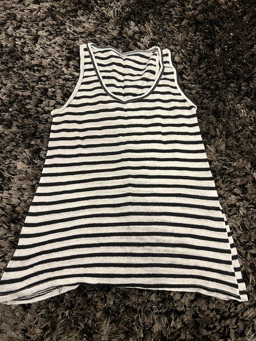 Top w paski, czarno bialy, one size